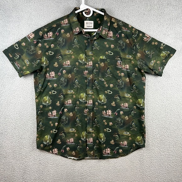 RSVLTS Other - RSVLTS x The Goonies One-Eyed Willy KUNUFLEX Shirt Mens 2XL Green Pirate Ships